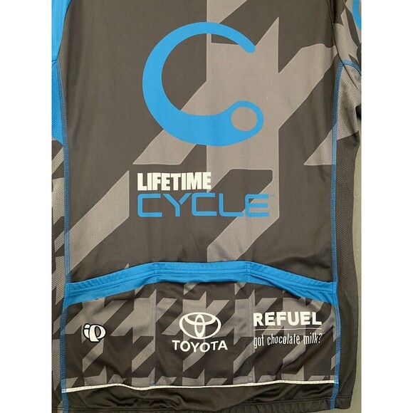 Pearl Izumi Cycling Jersey Men's Large Elite Series Gray Toyota Biking Full Zip - Picture 14 of 16